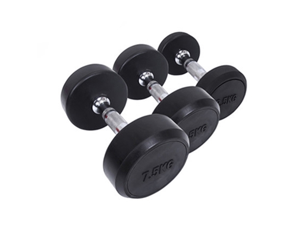 Round Rubber Dumbbell 